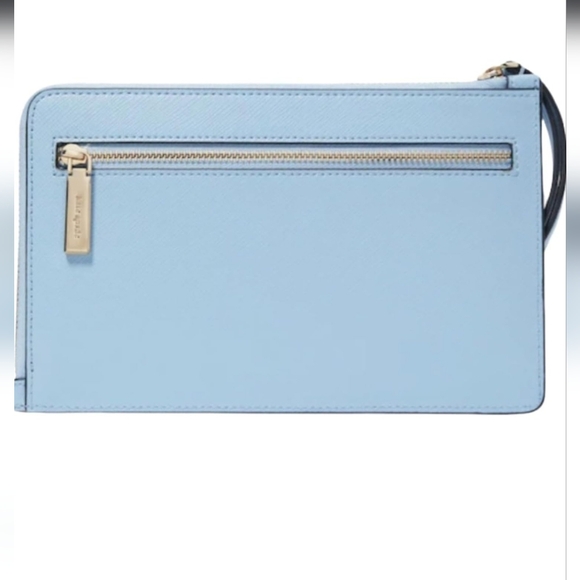 Kate ♠️ Spade Celeste Blue Medium L Zip Wristlet Wallet WLR00134-$139 - Picture 3 of 5